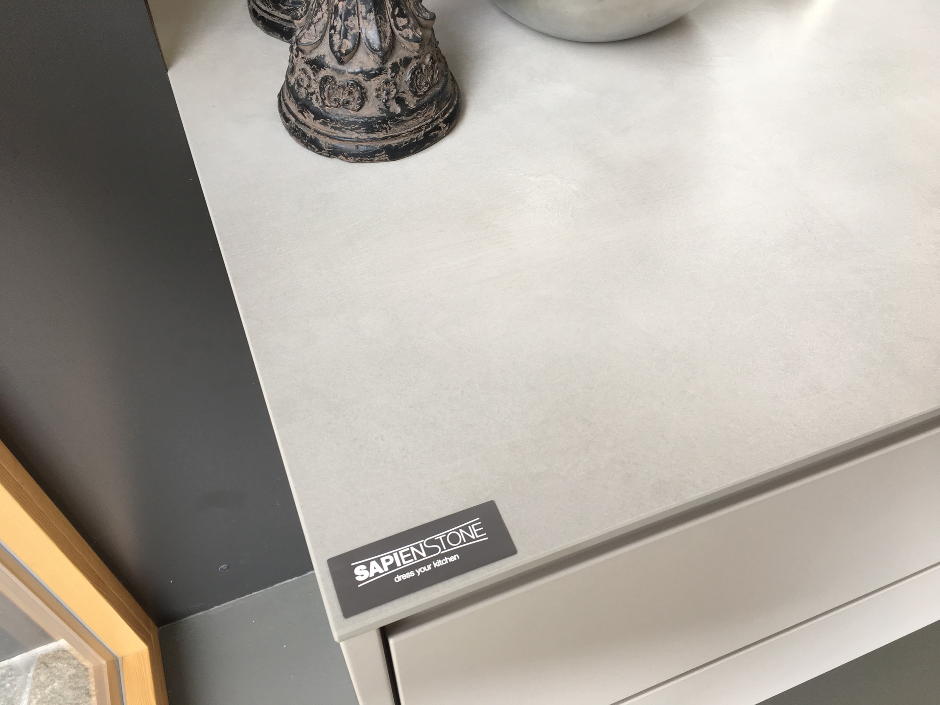 High-quality SapienStone tile in light grey.
