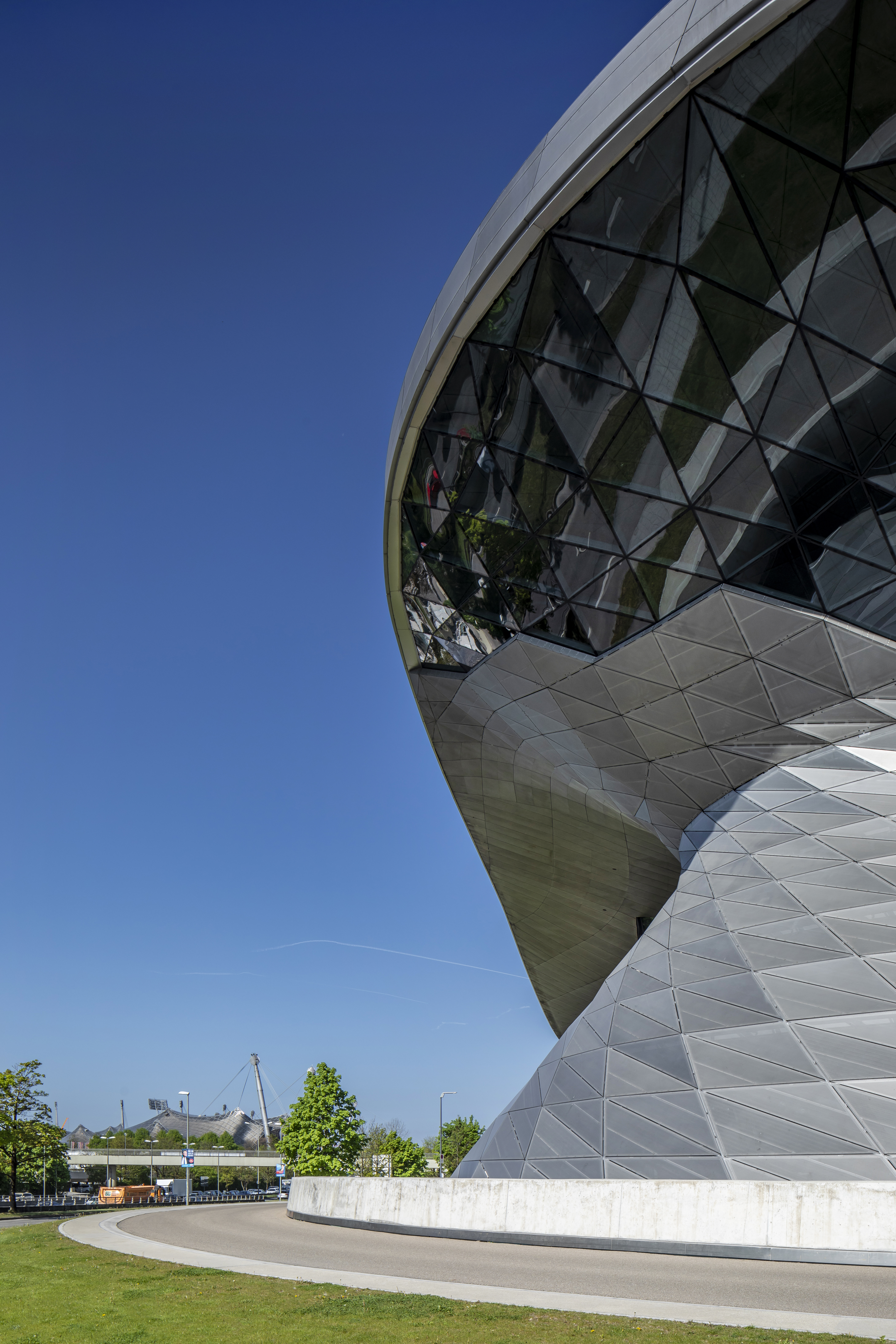 The BMW Welt in Munich, an example of modern architecture.