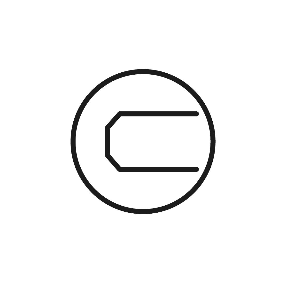 Profile icon: Stylized U-shape in a circle.